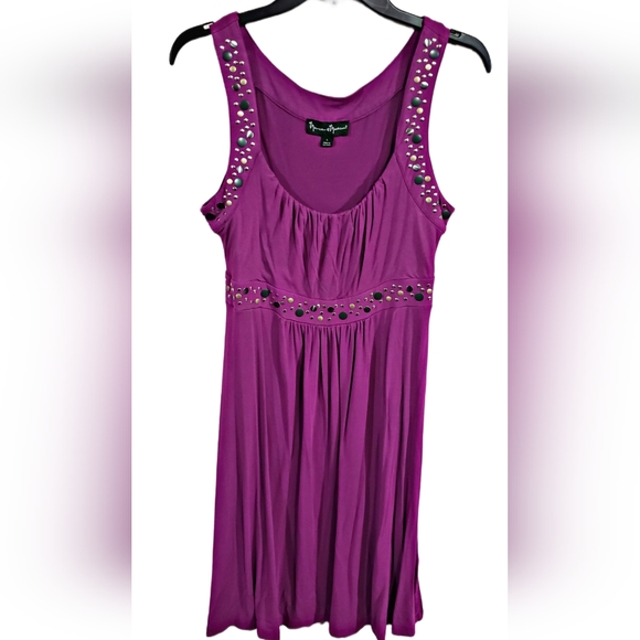 Mercer & Madison Purple Empire Waist Tank Top Midi Dress; Large - Picture 1 of 3